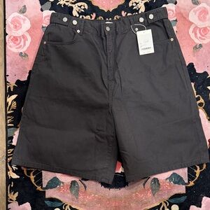 Oak & Fort grey High-Waisted Shorts